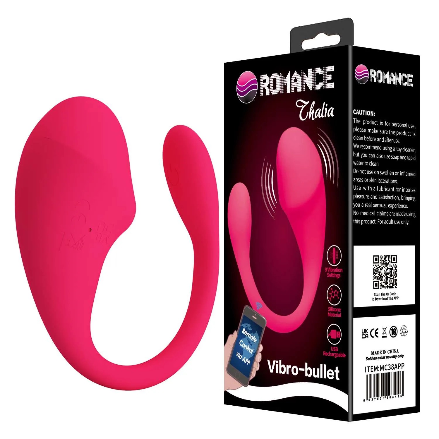 Vibrador Inalambrico Romance Thalia con APP