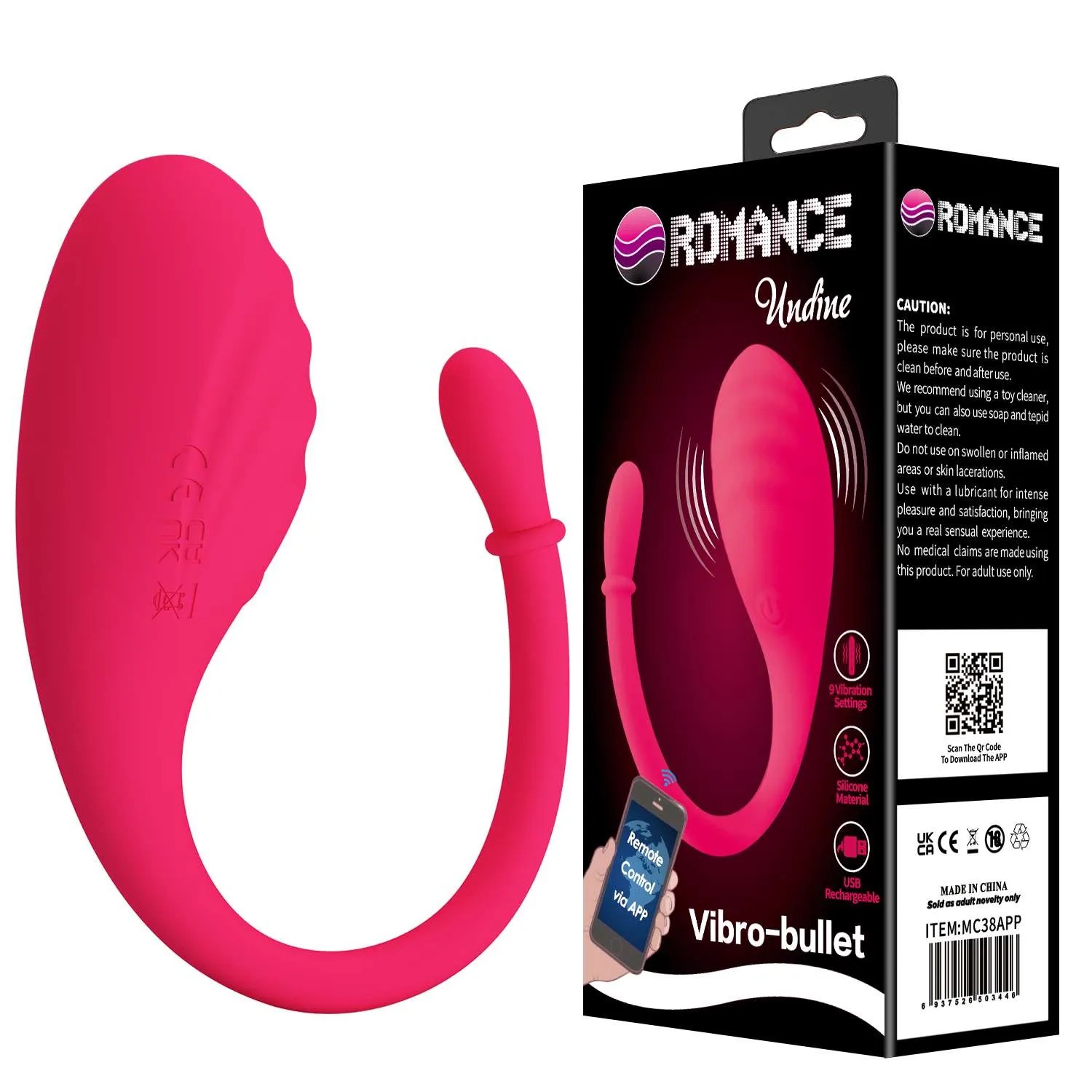 Vibrador Inalámbrico Romance Undine con APP