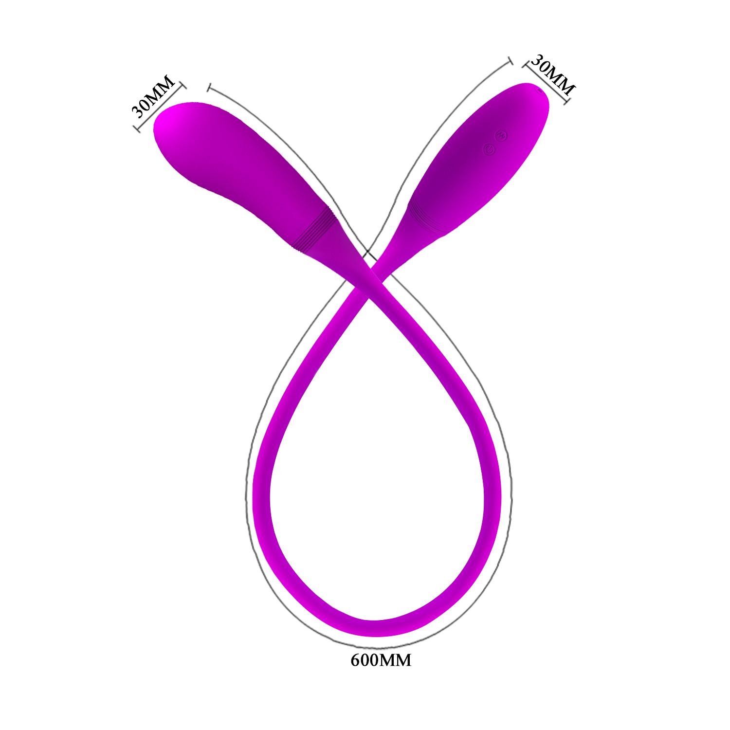 Huevo Vibrador de Doble Extremo Recargable - Imagen 3