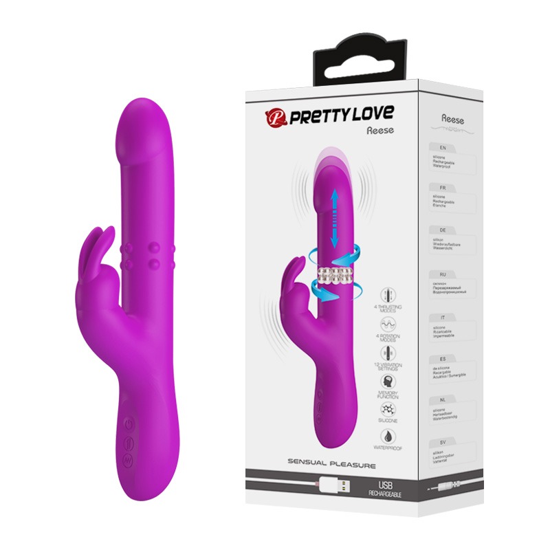 Vibrador de Conejo Empuje y Rotación Reese