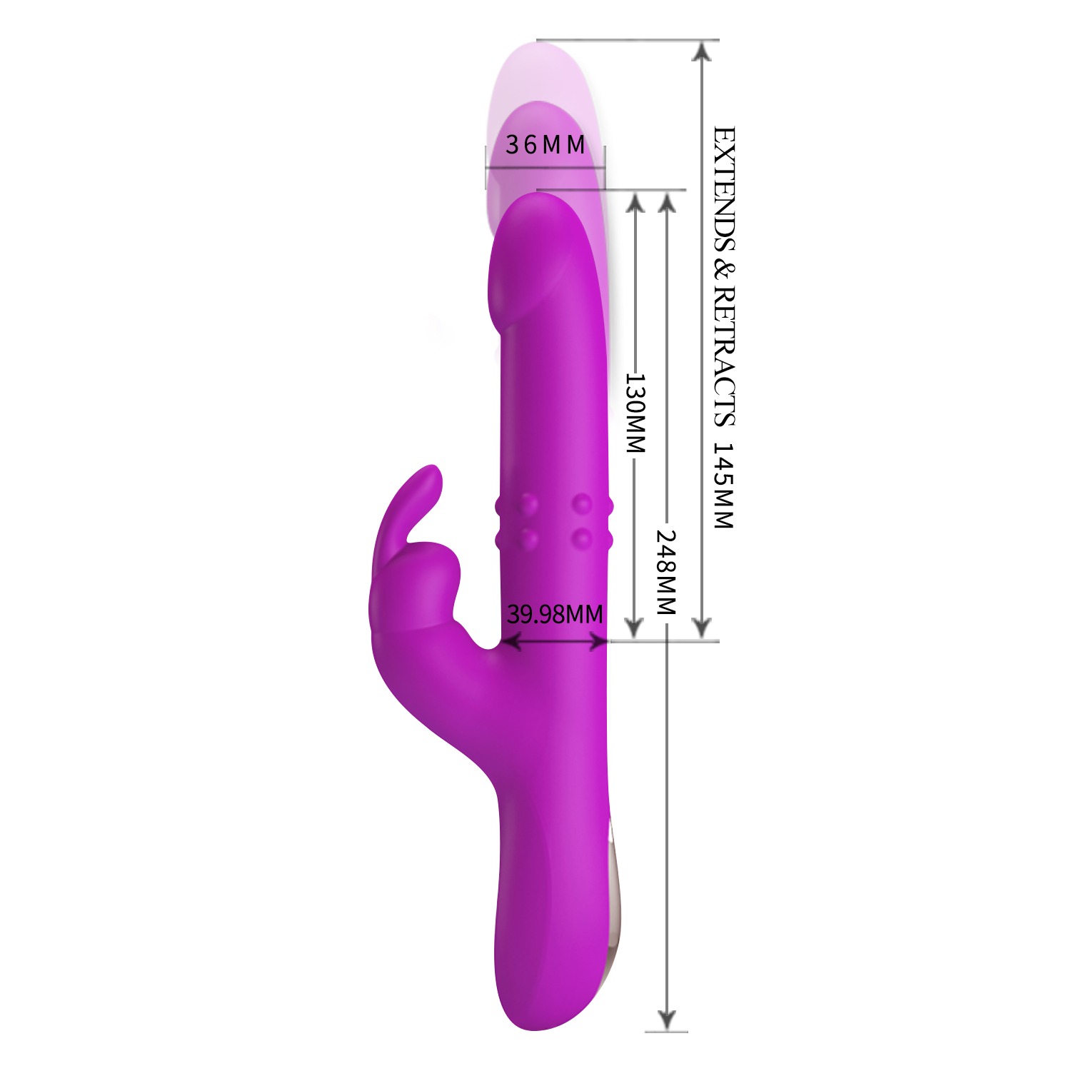 Vibrador de Conejo Empuje y Rotación Reese - Imagen 3