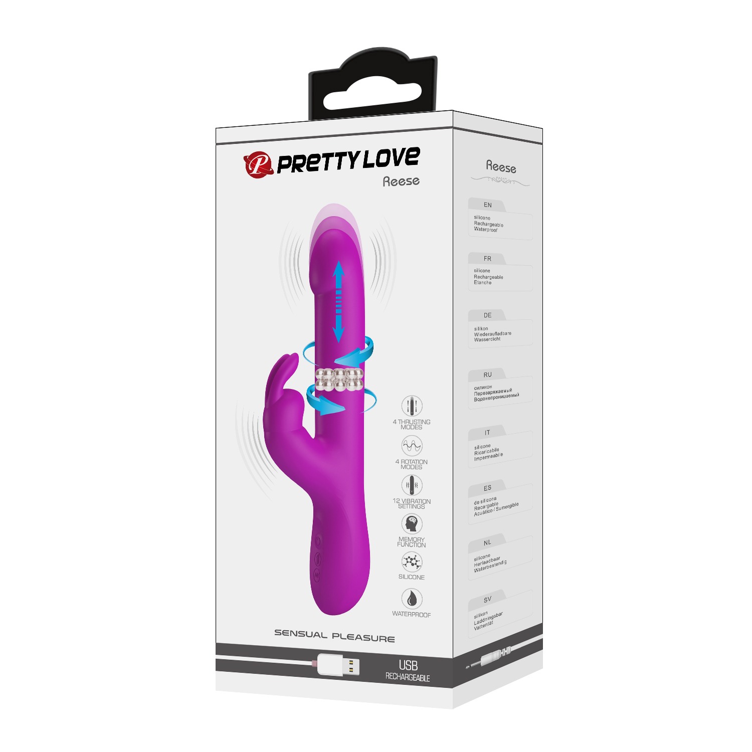 Vibrador de Conejo Empuje y Rotación Reese - Imagen 4